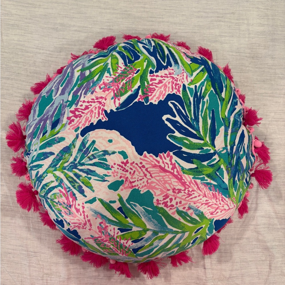 Lilly Pulitzer Round Pillow (Fan Club)